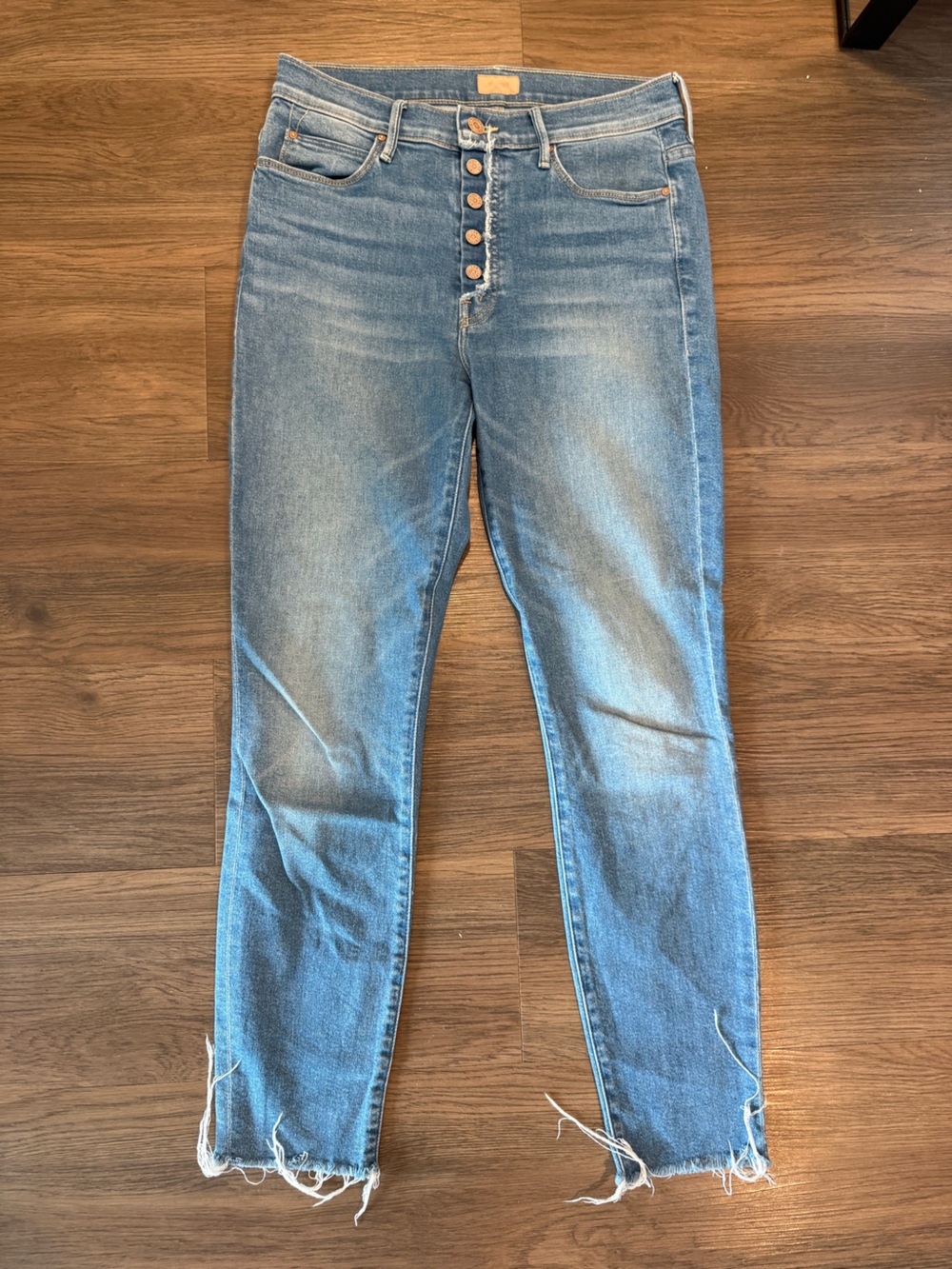 MOTHER Fly Cut Stunner Ankle Fray Jeans size 28